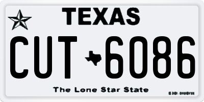 TX license plate CUT6086