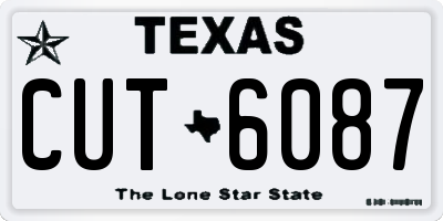 TX license plate CUT6087