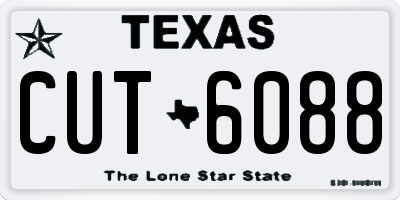 TX license plate CUT6088