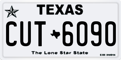 TX license plate CUT6090