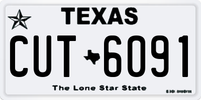 TX license plate CUT6091