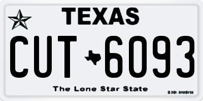 TX license plate CUT6093
