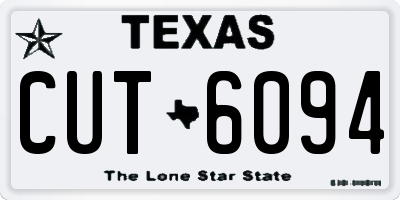 TX license plate CUT6094