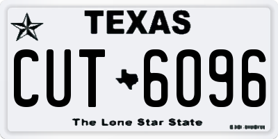 TX license plate CUT6096