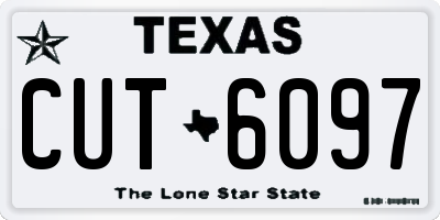 TX license plate CUT6097