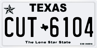 TX license plate CUT6104