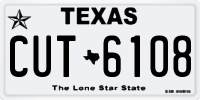 TX license plate CUT6108