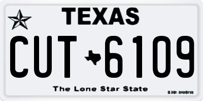 TX license plate CUT6109