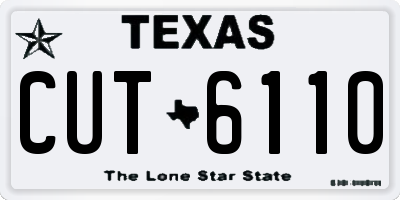 TX license plate CUT6110
