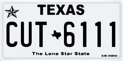 TX license plate CUT6111