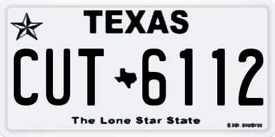 TX license plate CUT6112