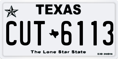 TX license plate CUT6113