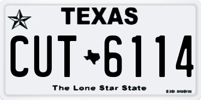 TX license plate CUT6114