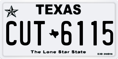 TX license plate CUT6115