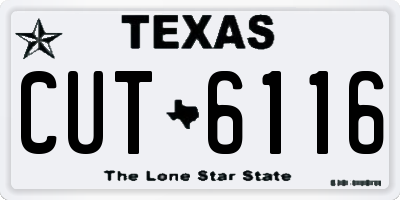 TX license plate CUT6116
