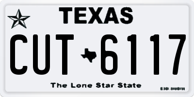 TX license plate CUT6117