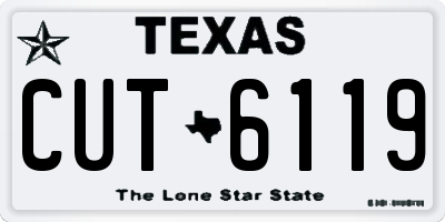 TX license plate CUT6119