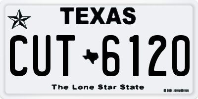 TX license plate CUT6120