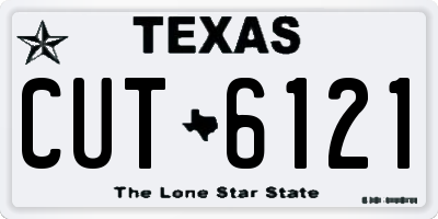 TX license plate CUT6121