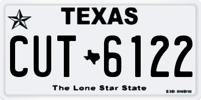 TX license plate CUT6122