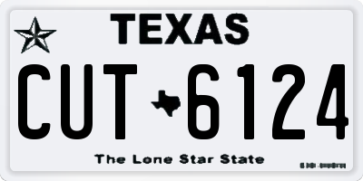 TX license plate CUT6124