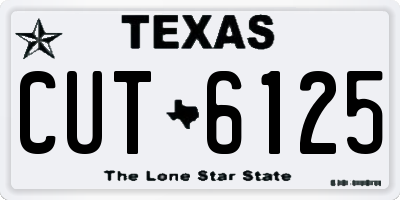 TX license plate CUT6125