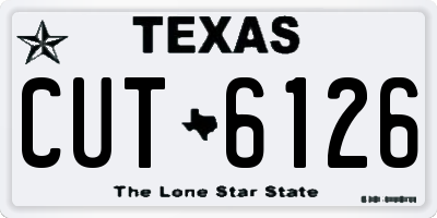 TX license plate CUT6126