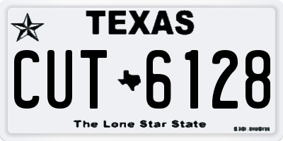 TX license plate CUT6128