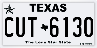 TX license plate CUT6130
