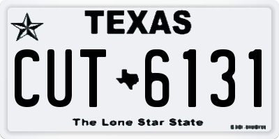 TX license plate CUT6131