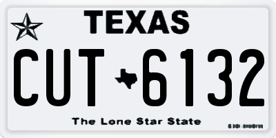 TX license plate CUT6132
