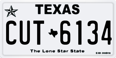 TX license plate CUT6134