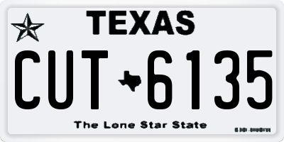 TX license plate CUT6135