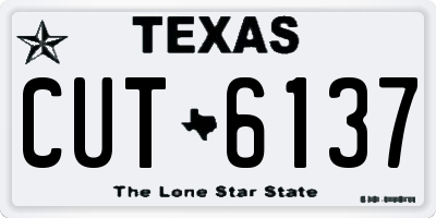 TX license plate CUT6137