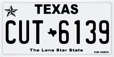 TX license plate CUT6139