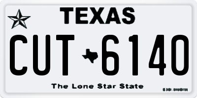 TX license plate CUT6140