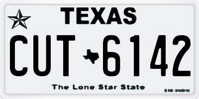 TX license plate CUT6142