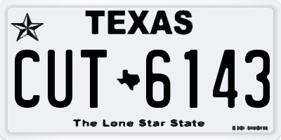 TX license plate CUT6143