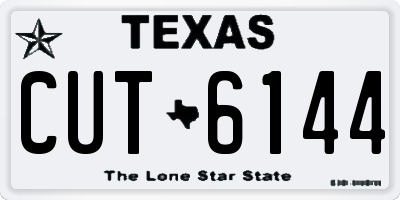 TX license plate CUT6144