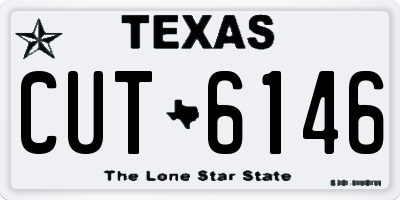 TX license plate CUT6146