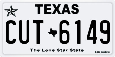 TX license plate CUT6149