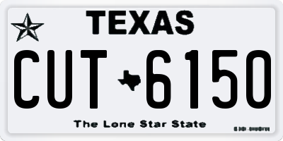 TX license plate CUT6150