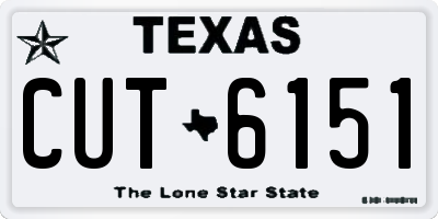 TX license plate CUT6151