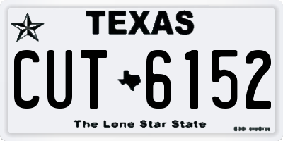TX license plate CUT6152