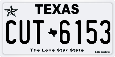 TX license plate CUT6153