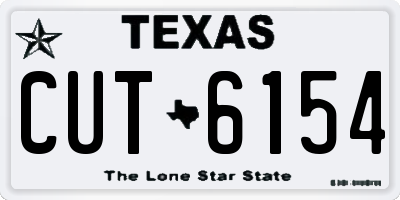 TX license plate CUT6154