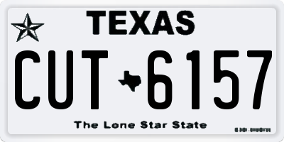 TX license plate CUT6157