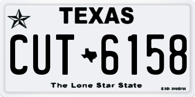 TX license plate CUT6158
