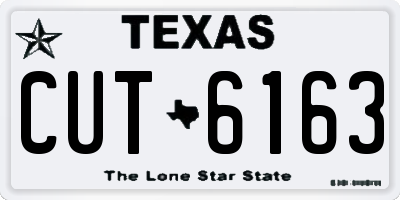 TX license plate CUT6163
