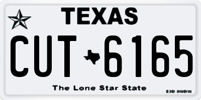 TX license plate CUT6165